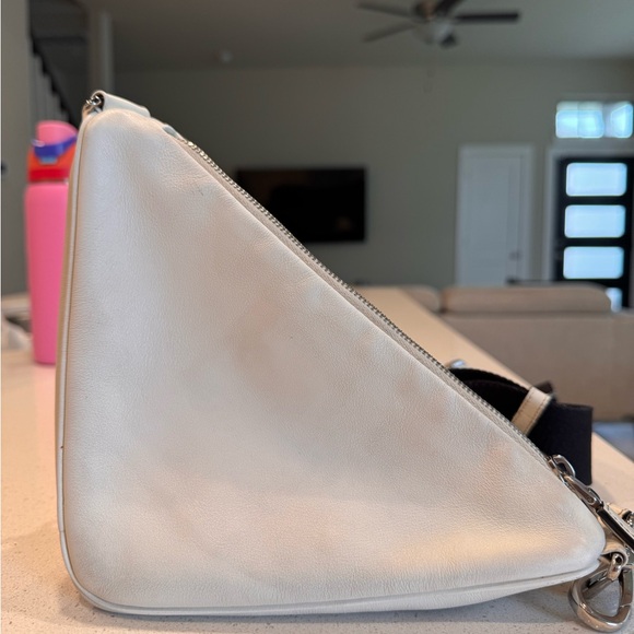 Prada Grace Lux Triangle Shoulder Bag White - Picture 7 of 9